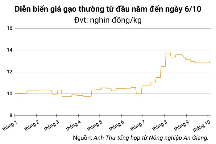 Giá lúa gạo hôm nay 6/10: Thị trường tiếp tục lặng sóng